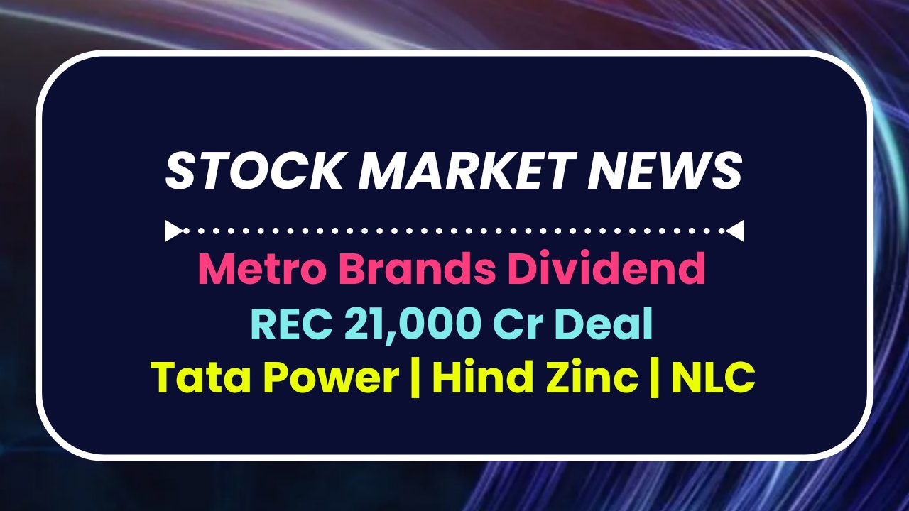 Metro Brands Dividend | NHPC, Tata Power, NLC & Hindustan Zinc